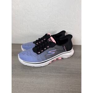 Ladies Skechers Go Walk 7 Adel Slip In Purple Mix Trainers Size 8 Sneaker Shoes